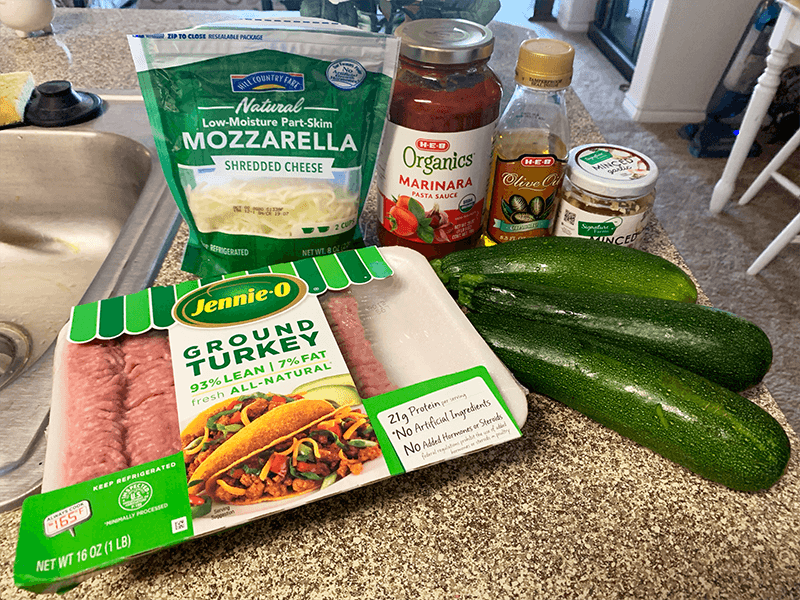 Turkey Zucchini ingredients